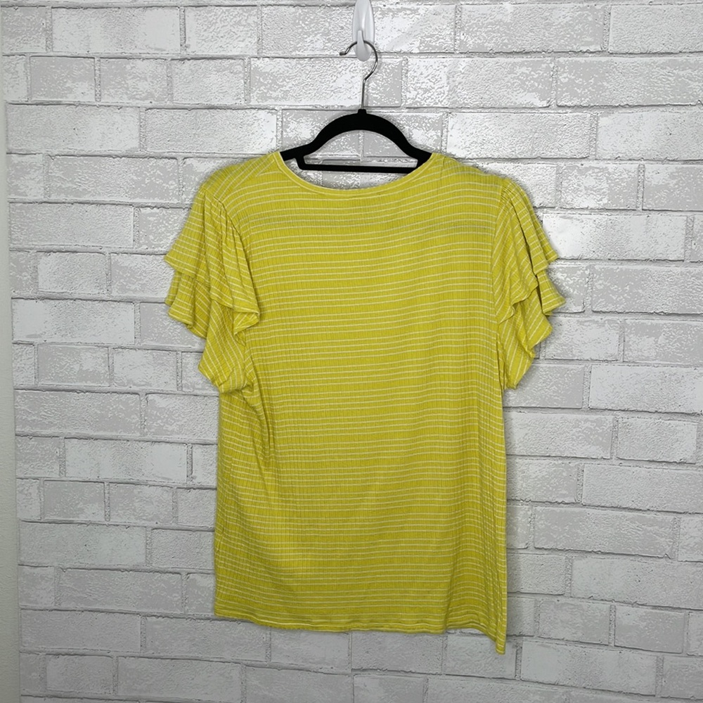 1. State Flutter Sleeve Striped Tee - Picture 7 of 11